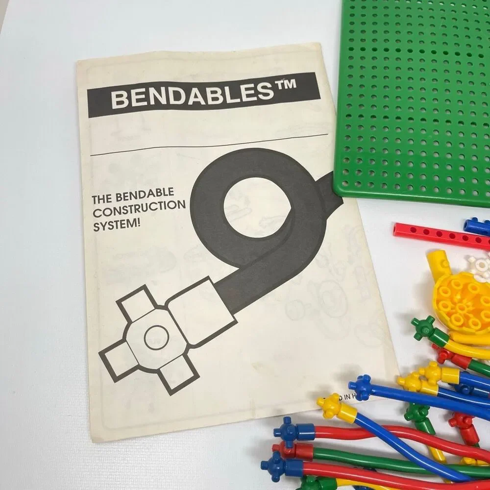 Bendits Bendables Construction Building Creative Toy 90 Pieces Vintage